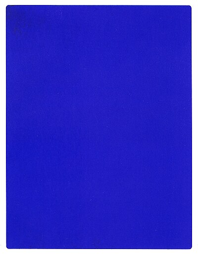 Yves Klein - monochrome trinity (IKB + Monopink + white)
